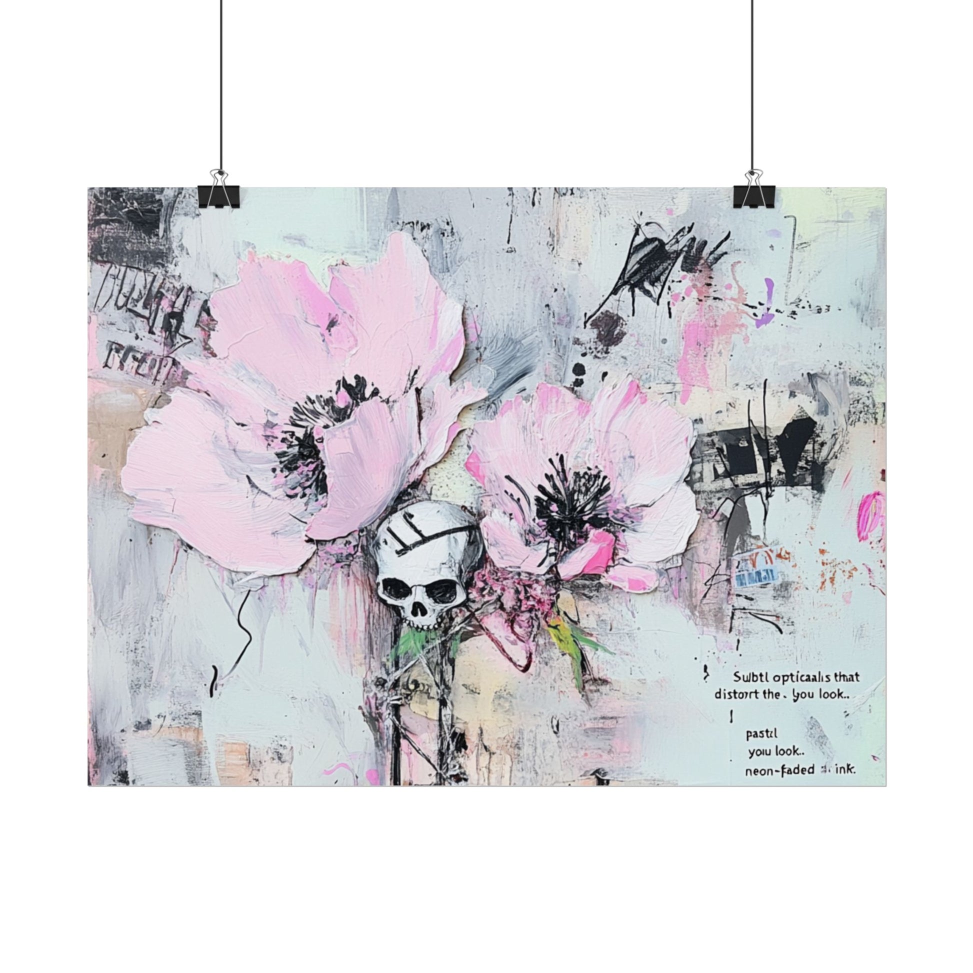 Floral Skull Art Print, Home Decor, Wall Art, Living Room Decor, Gift for Her, Artistic Poster
