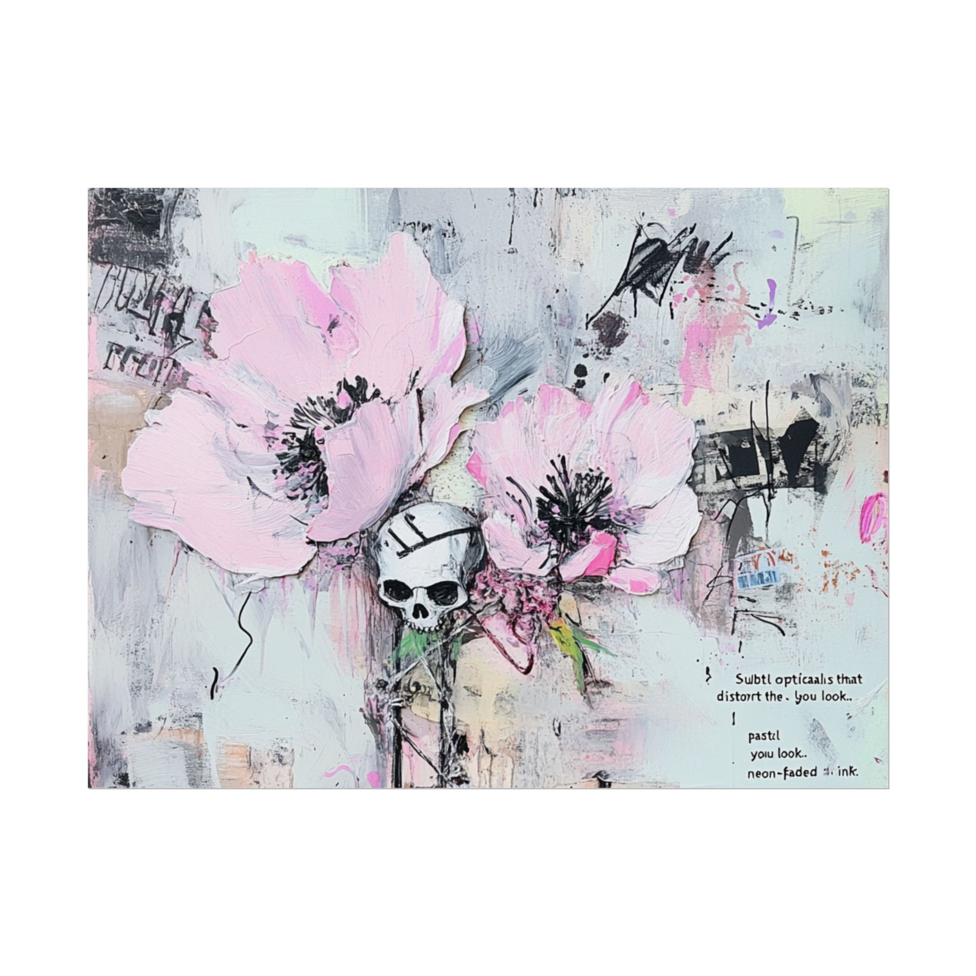 Floral Skull Art Print, Home Decor, Wall Art, Living Room Decor, Gift for Her, Artistic Poster