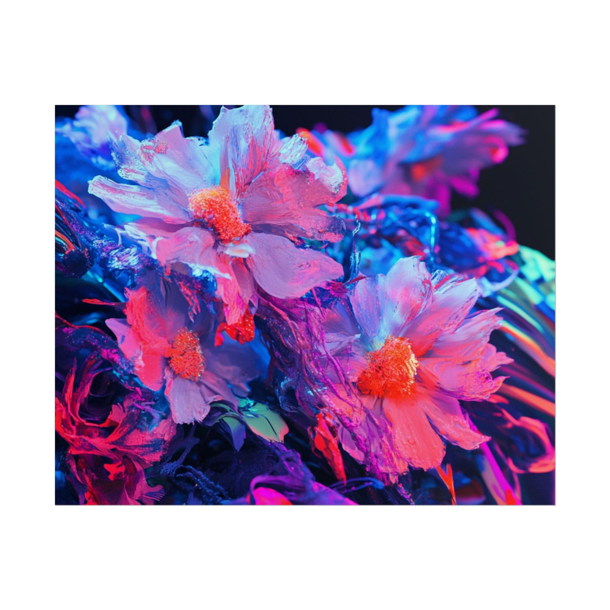 Vibrant Floral Wall Art Prints, Colorful Flower Posters, Home Decor, Boho Wall Art, Gifts for Art Lovers, Modern Room Decor