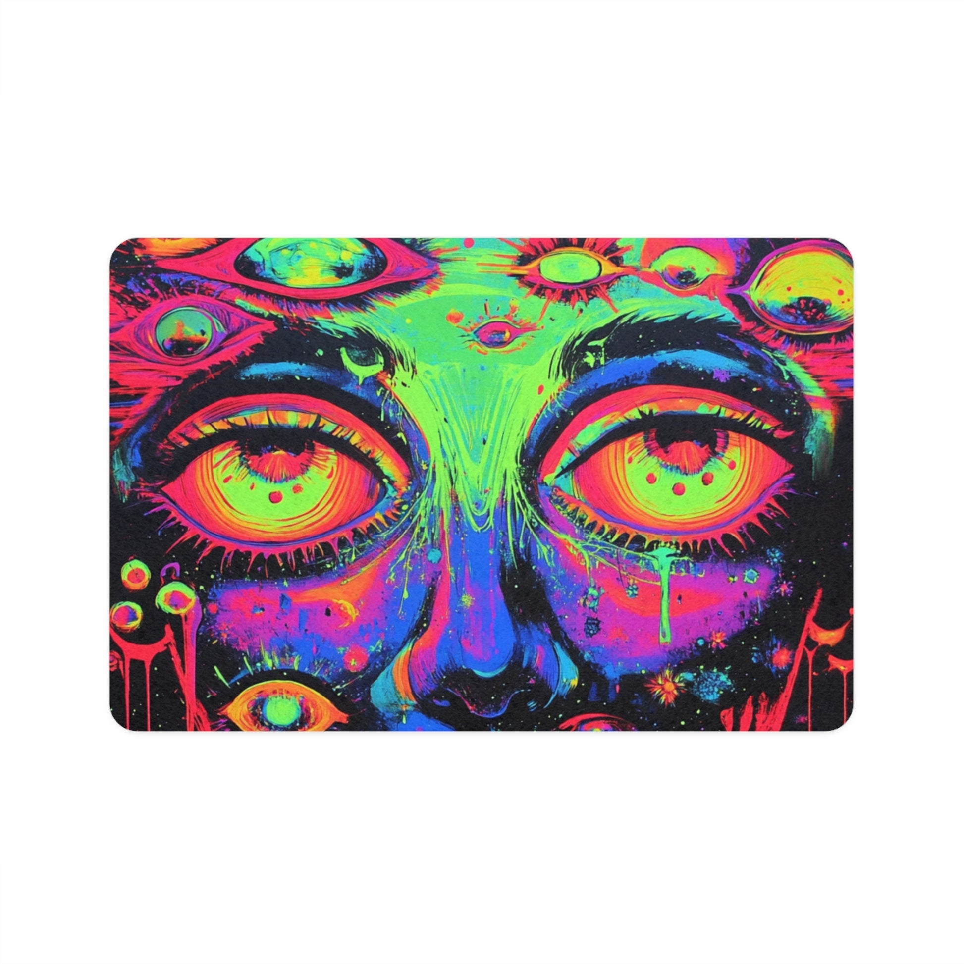 Vibrant Pet Food Mat, Colorful Cat Dog Feeding Mat, Unique Pet Decor, Stylish Animal Dining, Gift for Pet Lovers