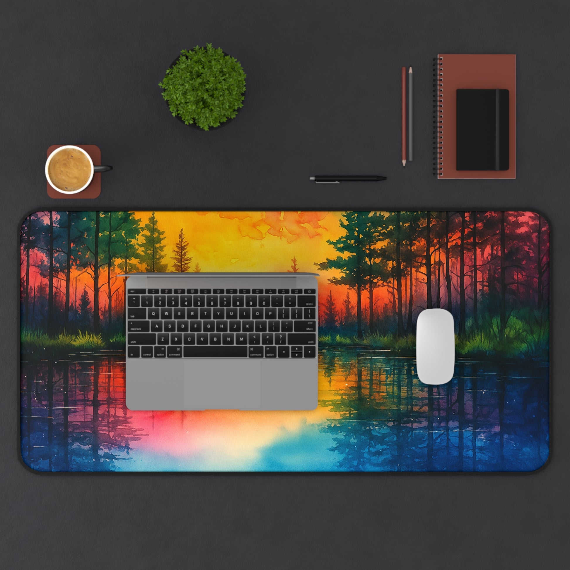 Vibrant Landscape Desk Mat - Nature-Inspired Office Decor for Home and Work, Mouse Pad, Gift for Nature Lovers, Eco-Friendly
