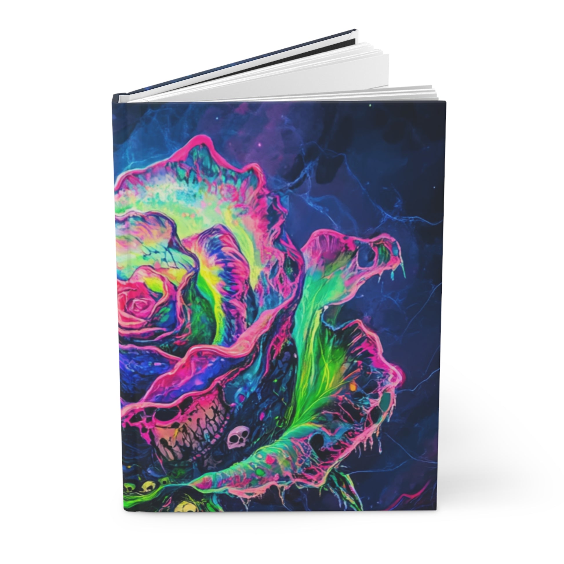 Vibrant Floral Hardcover Journal, Bohemian Journal, Gift for Writers, Art-inspired Notebook, Colorful Rose Journal, Creative Writing Diary