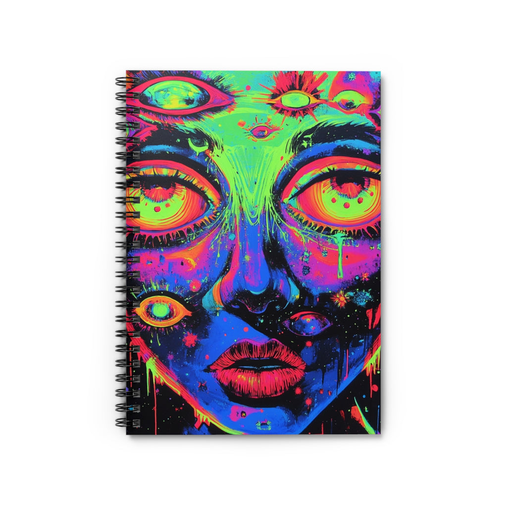 Colorful Spiral Notebook for Artists, Ruled Line Journal for Notes, Gift for Creatives, Vibrant Stationery, Unique Art Supplies