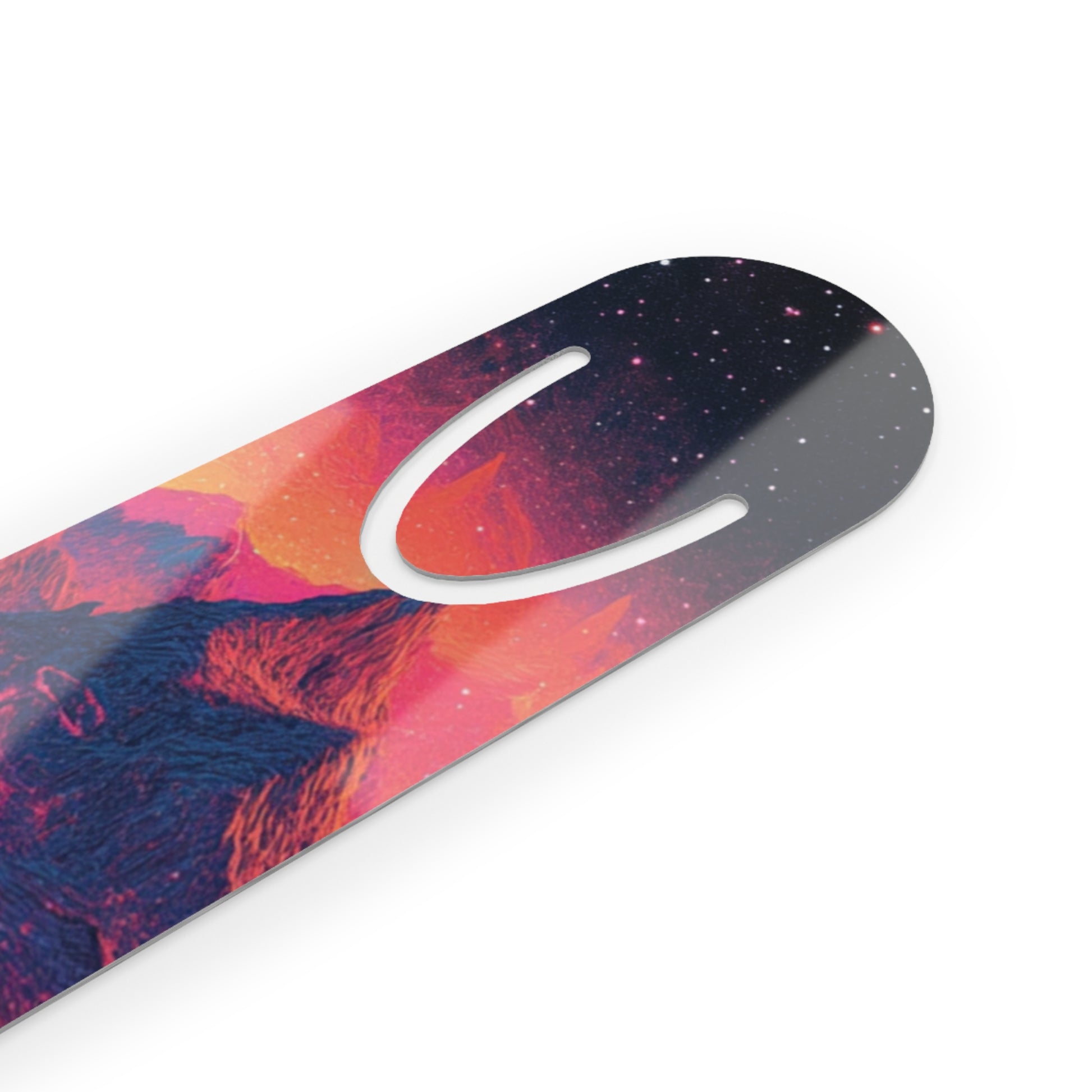 Cosmic Mountain Bookmark - Unique Gift for Readers, Book Lover Accessory, Starry Sky Decor, Personalized Reading Companion, Novelty Bookmark