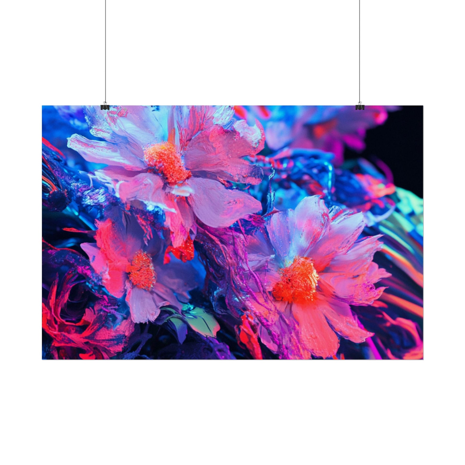 Vibrant Floral Wall Art Prints, Colorful Flower Posters, Home Decor, Boho Wall Art, Gifts for Art Lovers, Modern Room Decor