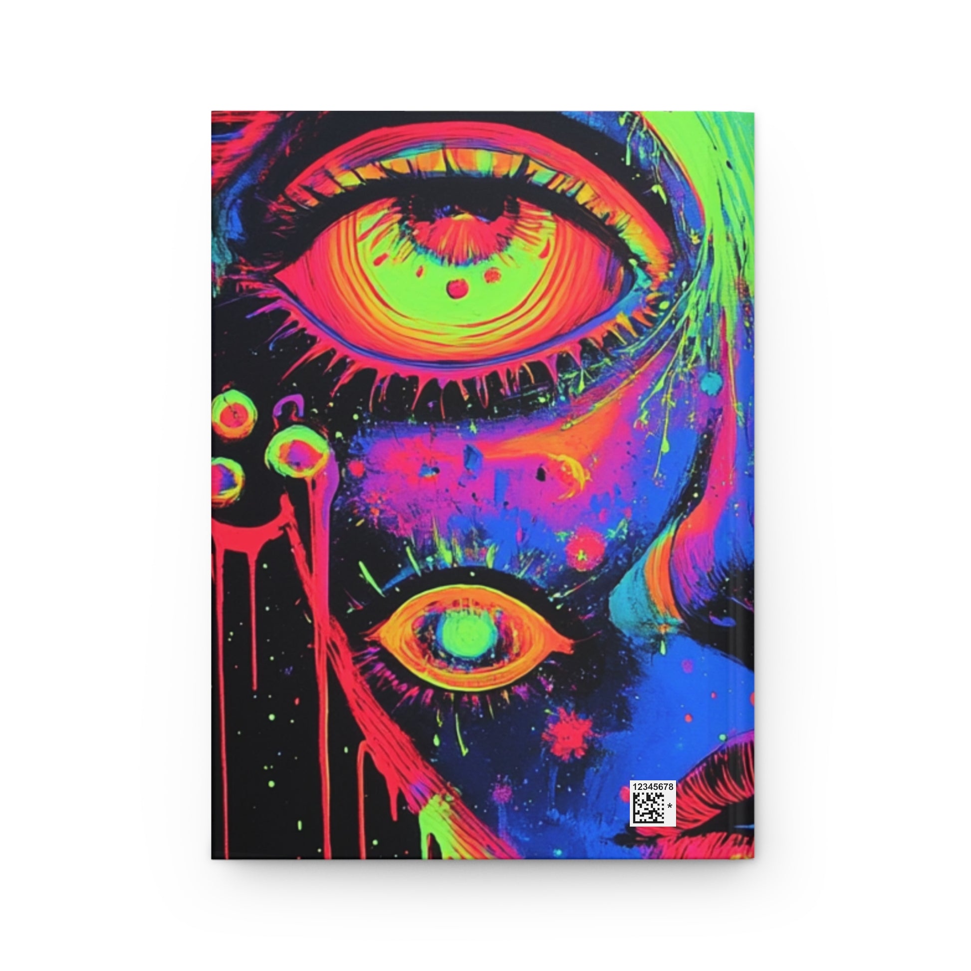 Neon Art Hardcover Journal | Colorful Sketchbook, Gift for Artists, Creative Writing, Personal Diary, Vibrant Stationery