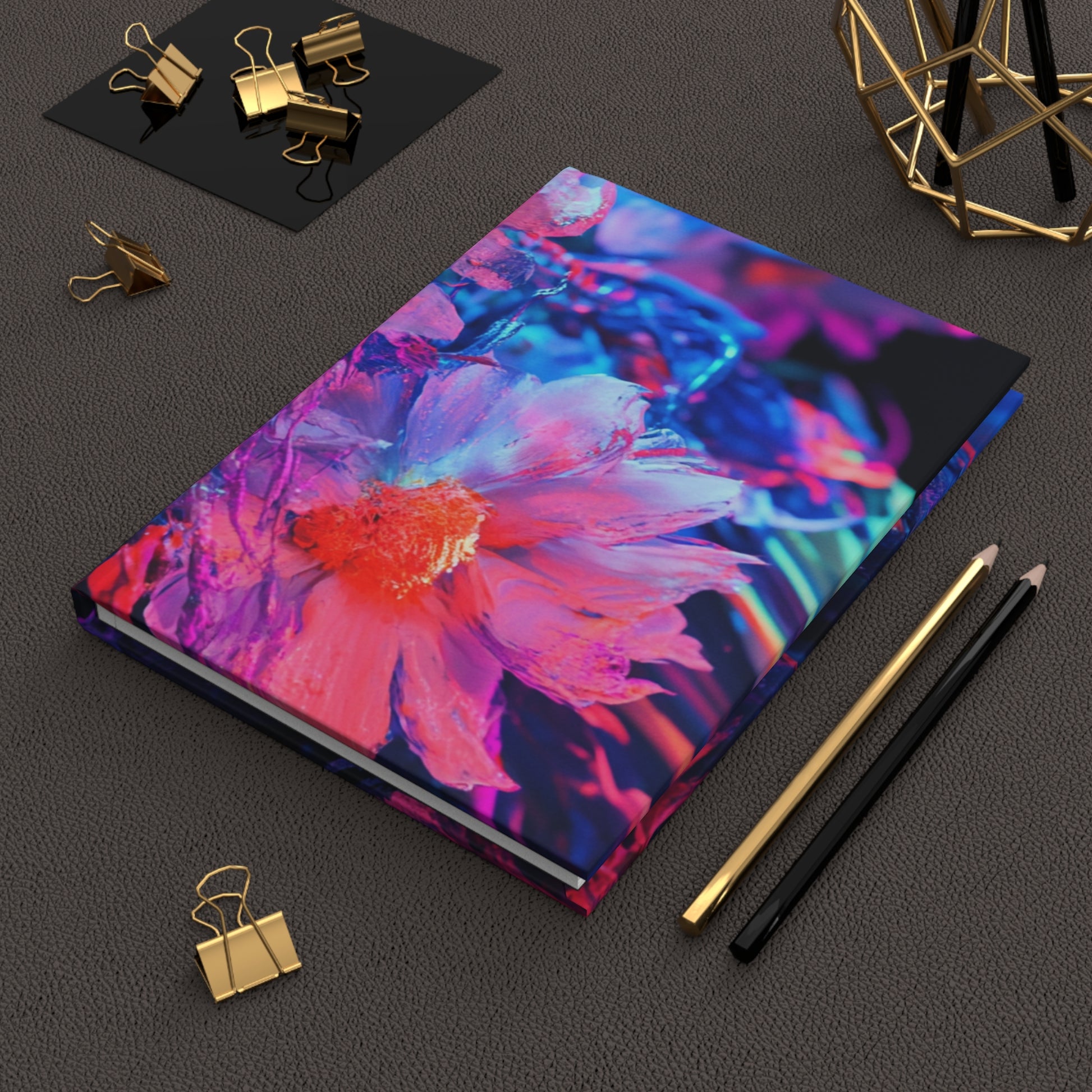 Vibrant Floral Hardcover Journal, Colorful Notebook, Artistic Writing Journal, Gift for Her, Unique Journal for Writers
