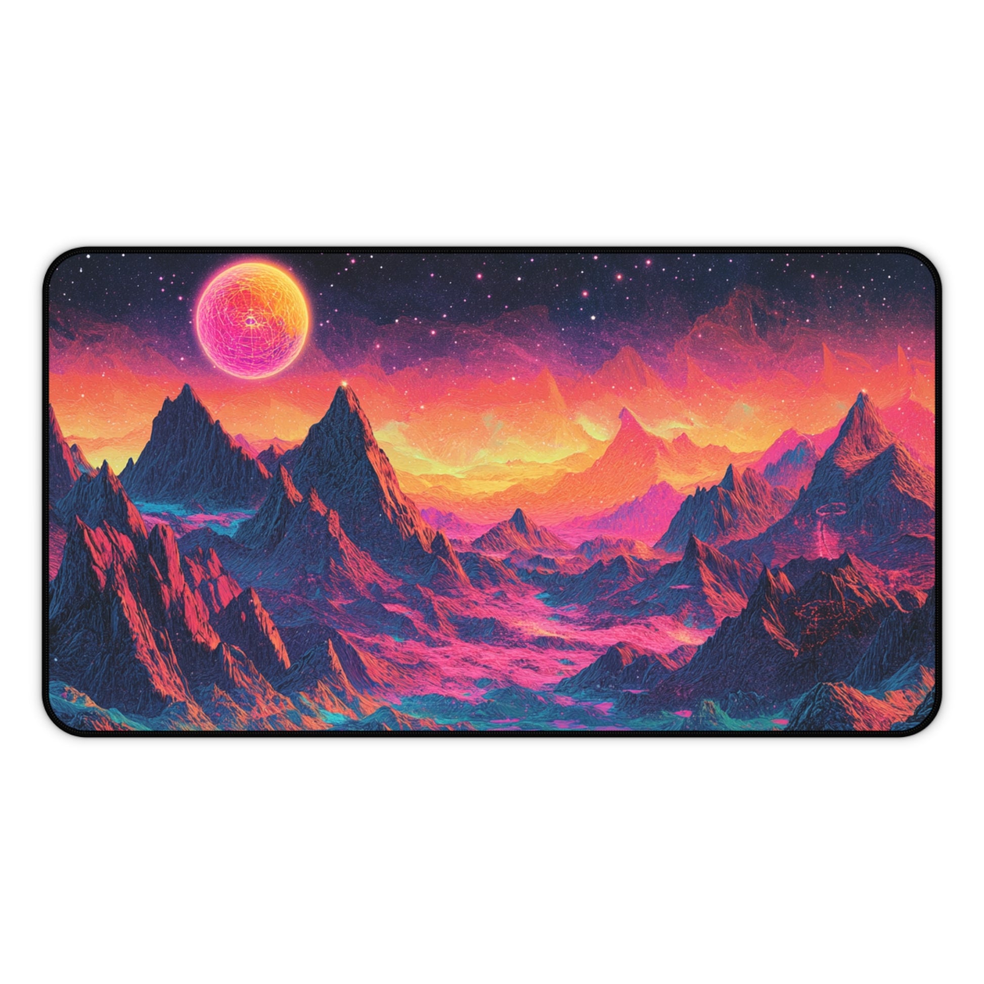 Vibrant Cosmic Desk Mat - Gaming or Office Use, Space Art Mouse Pad, Gift for Tech Lovers, Desk Decor, Unique Workstation Accessory